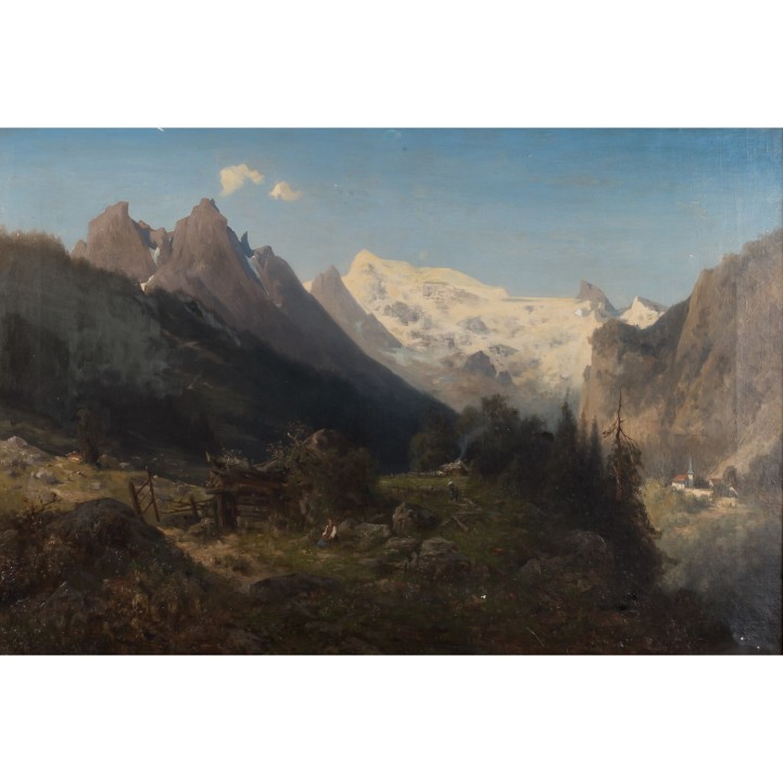RIEDMÜLLER, FRANZ XAVER VON (1829-1901), "In den Alpen", 