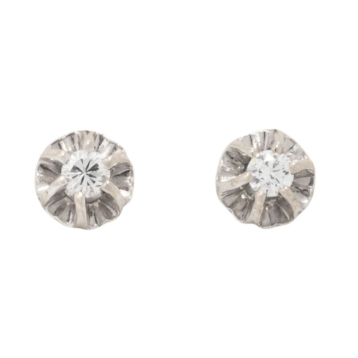 Paar Ohrstecker mit 2 Brillanten, 