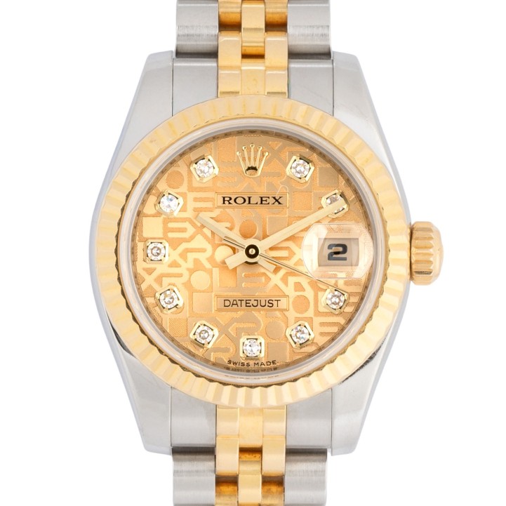 ROLEX Lady Datejust 'Jubilee Diamond Dial' Ref 179173 Damenuhr von 2007. LC100. Box und Papiere. 