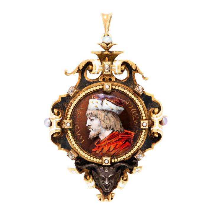 Historismus sammelwürdiger Anhänger/Brosche  