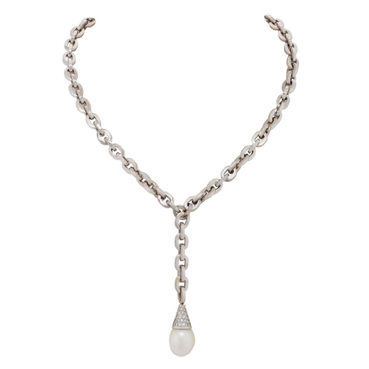 CHIMENTO Collier mit Südseeperle und 51 Brillanten 