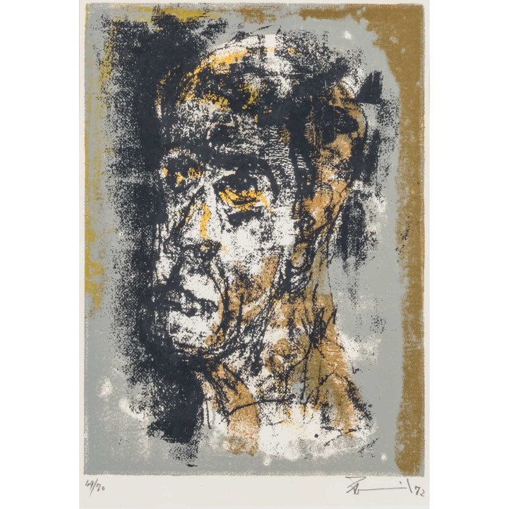 UNBEKANNTER KÜNSTLER "Männliches Bildnis" 1972 