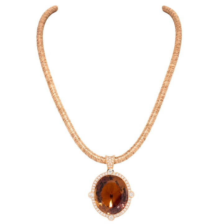 Unikat Collier und Ametrinanhänger mit Brillanten  