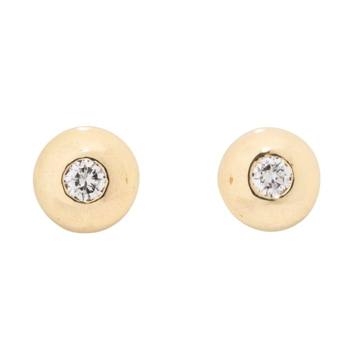 Paar Ohrstecker mit 2 Brillanten, 