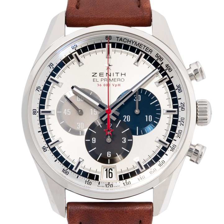 ZENITH El Primero 36'000 VpH Ref 03.2040.400 Herren Chronograph von 2018 mit Papieren.  