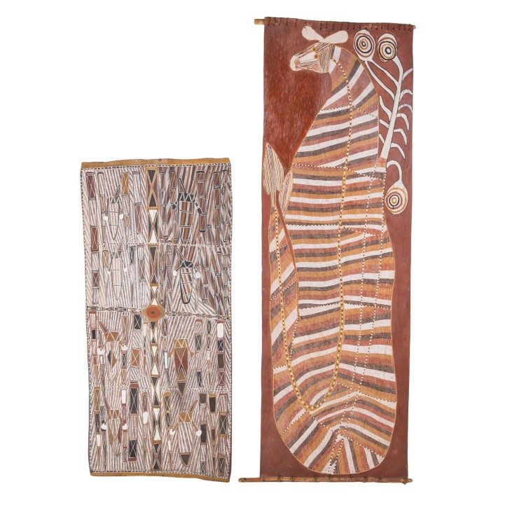 MAWURNDJUL, JOHN (geb. 1952), „Njaljod – The Rainbow Serpent“, 