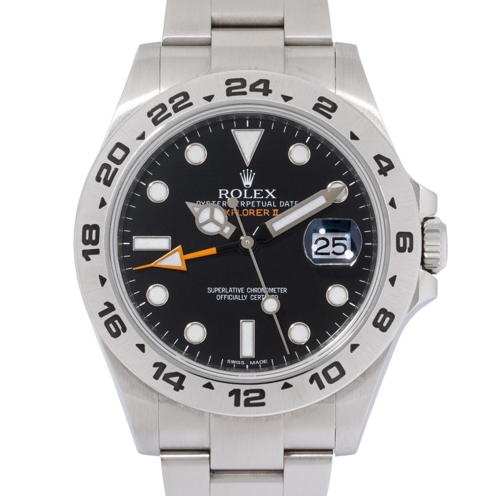 ROLEX Explorer II Ref 216570 'LC 100' Herrenuhr von 2012. Box und Papiere.  