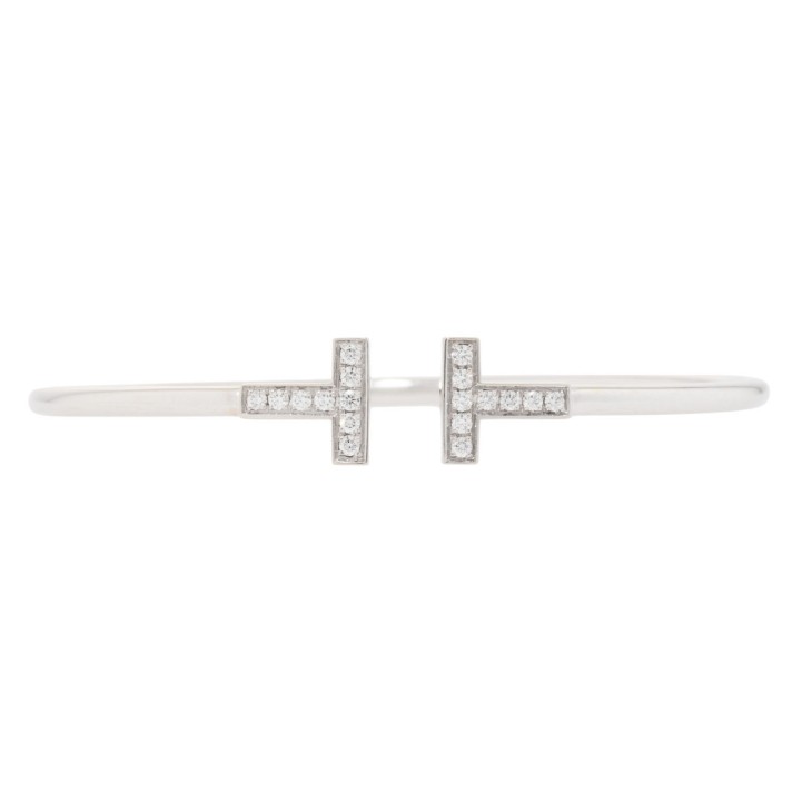TIFFANY&CO. Armreif 'T' mit 18 Brillanten 
