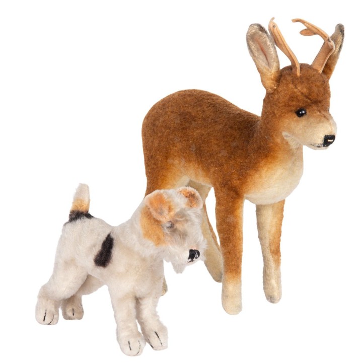 STEIFF zwei Plüschtiere, wohl 1949-53, 