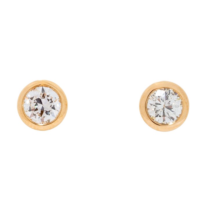 Paar Ohrstecker mit 2 Brillanten  