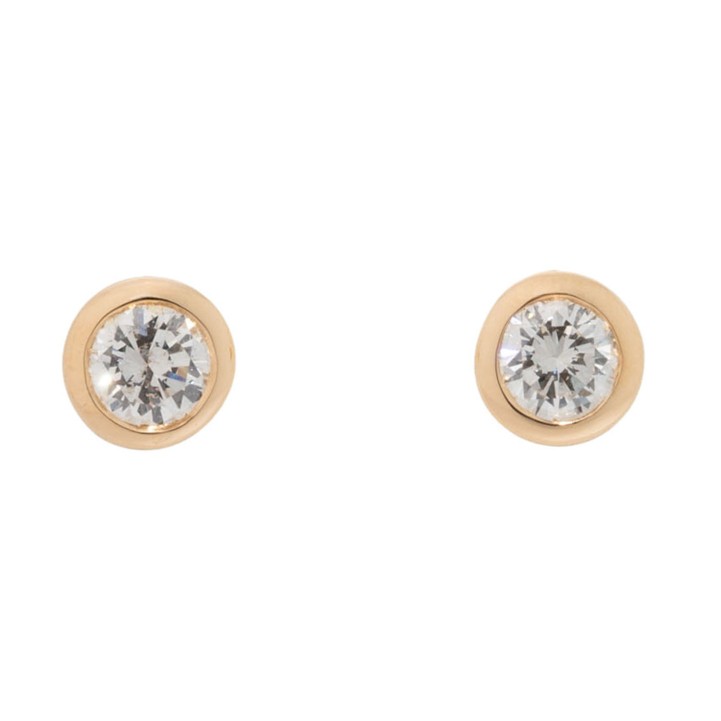 Paar Ohrstecker mit 2 Brillanten  