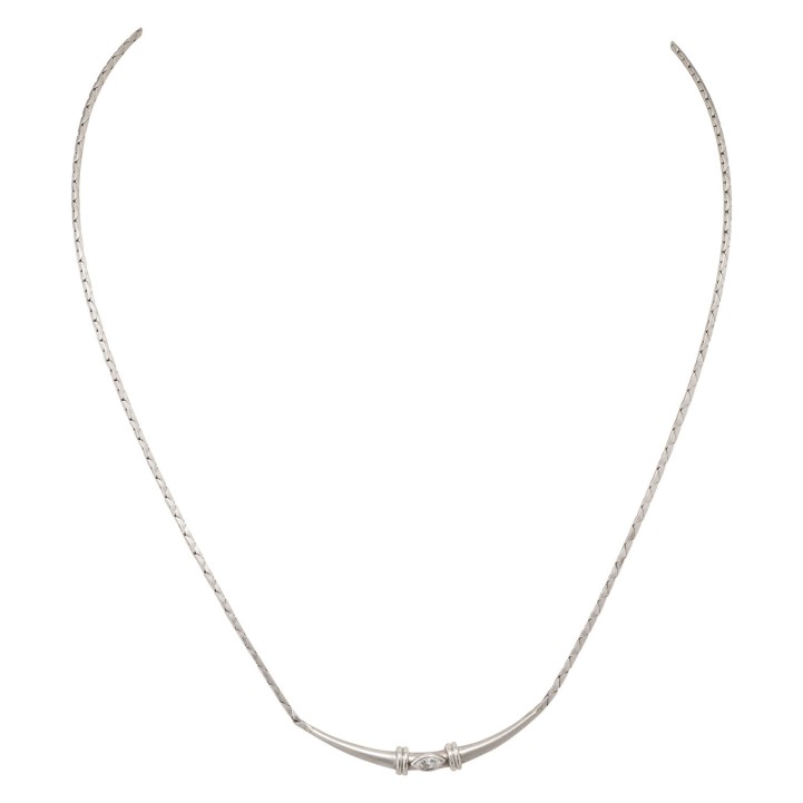 Collier mit Diamant-Navette, 
