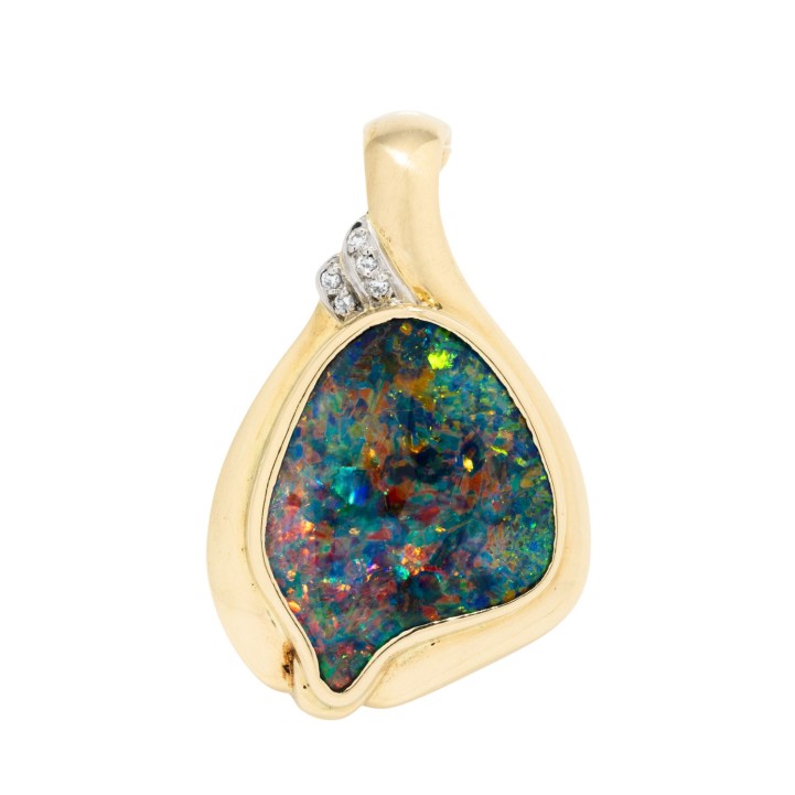 PERCY MARKS hochfeiner Boulderopal Anhänger von 12,45 ct,  