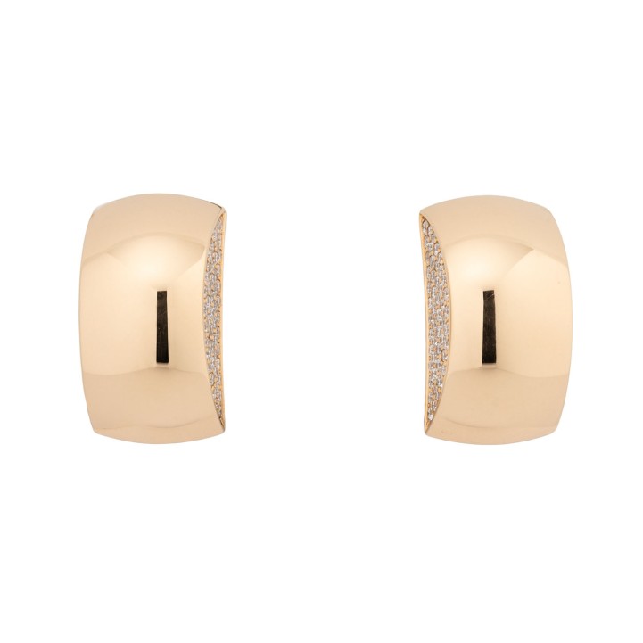 ISABELLEFA Tonneau Ohrclips mit seitlich Brillanten Pavé zus. 0,929 ct.  