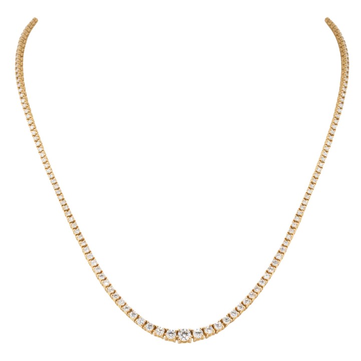 Collier mit 174 Brillanten von zus. 4,30 ct,  
