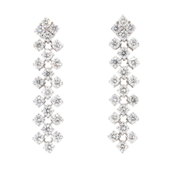 Paar Ohrstecker mit 44 Brillanten zus. 1,90 ct,  