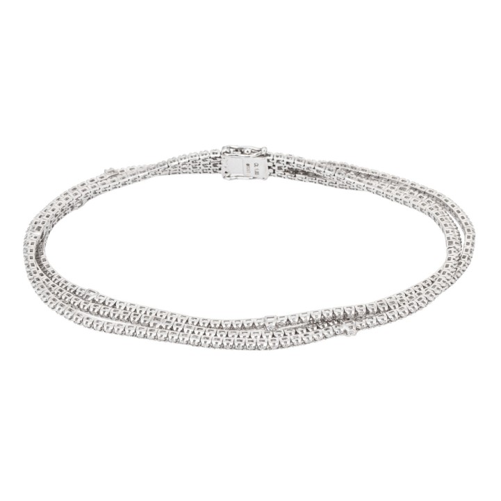 Tennisarmband mit 303 Brillanten von zus. 1,0 ct,  