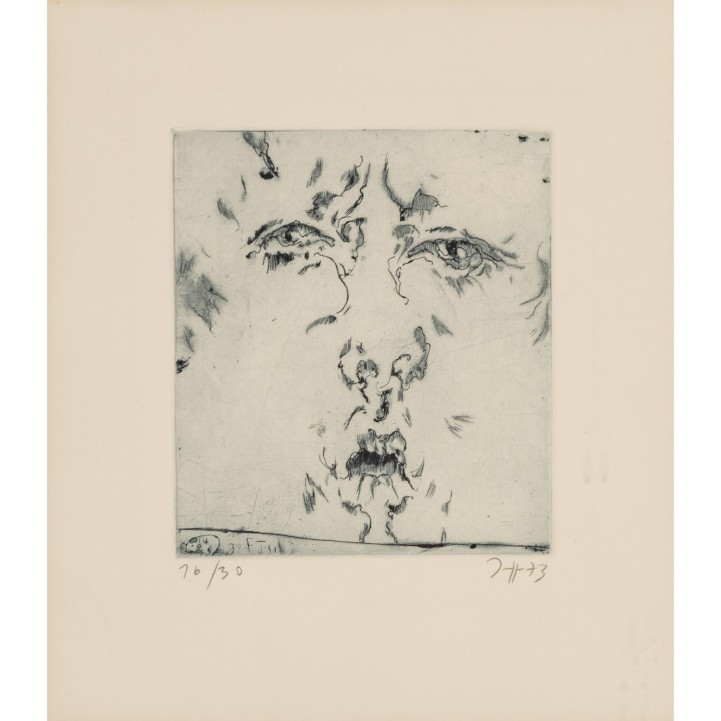 JANSSEN, HORST (1929-1995), Selbstporträt, 1973, 