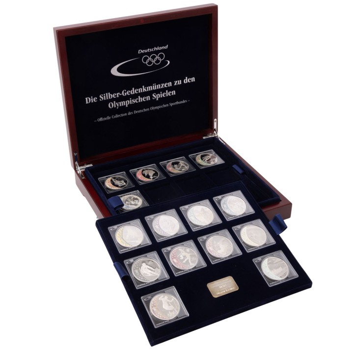 Olympische Spiele Vancouver 2010 – Sammlung von 15 x 25-Dollar-Münzen mit Hologramm, 