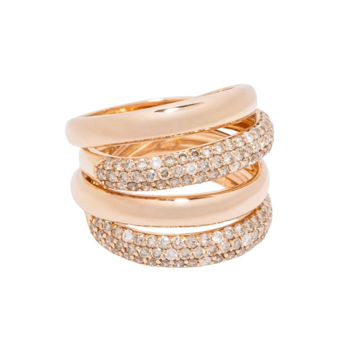 Ring mit 116 Brillanten, 