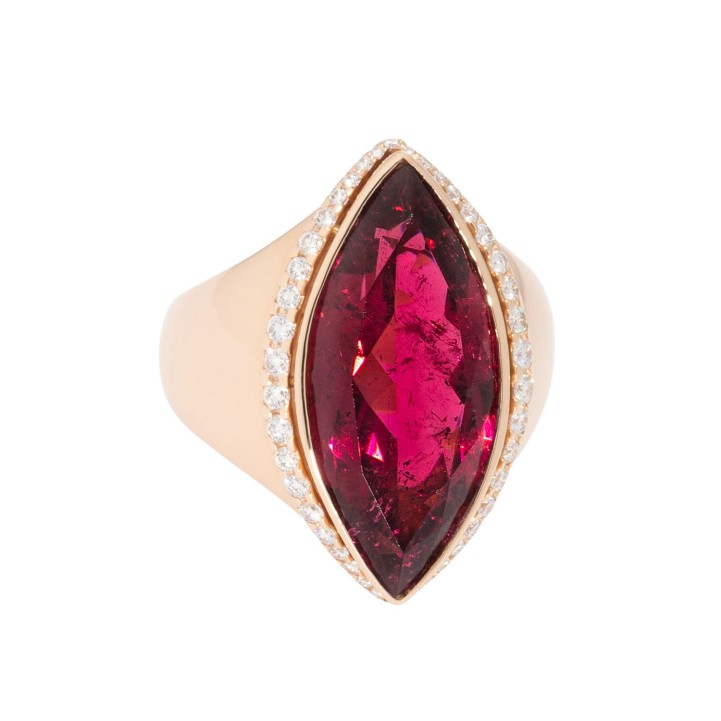 WEMPE Ring mit fantastischem Turmalin von ca. 16 ct,  
