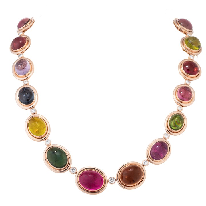 Collier mit Turmalinen  von zus. 225,0 ct, 
