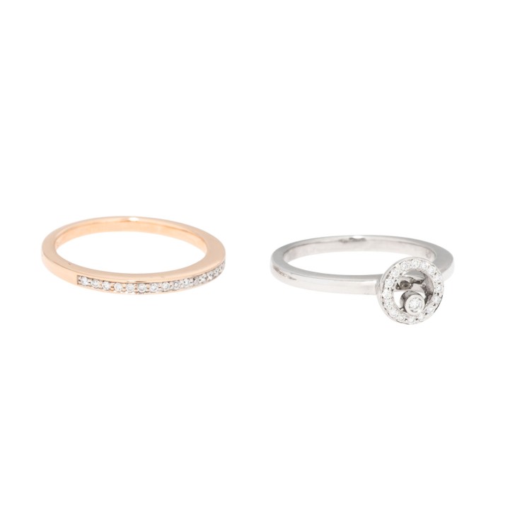GERSTNER Ringpaar mit Brillanten  