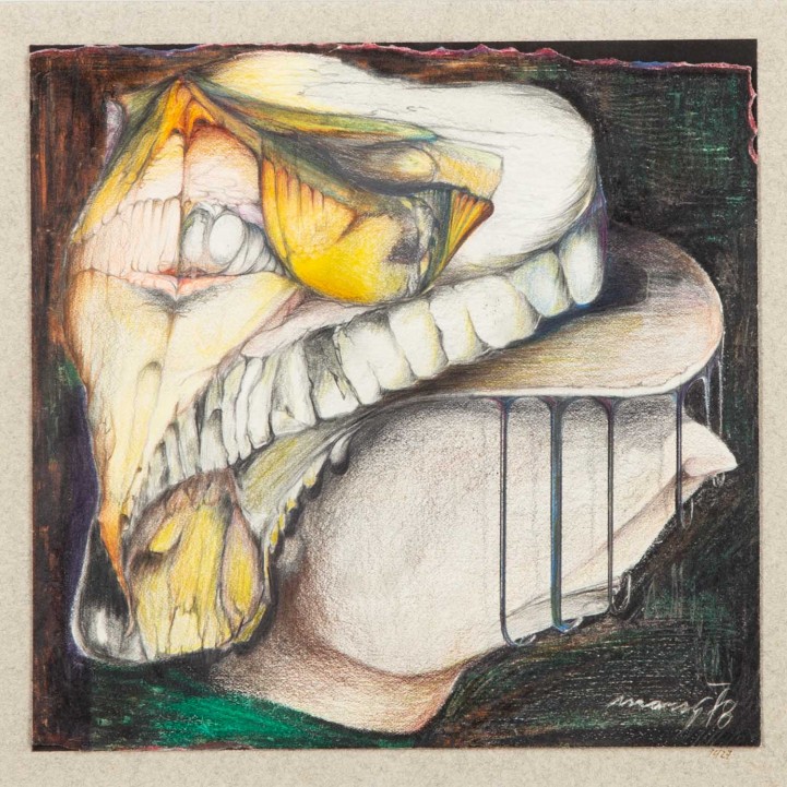 KÜNSTLER/IN 20./21. JH., Abstraktes Porträt im Seitenprofil, 1978, 