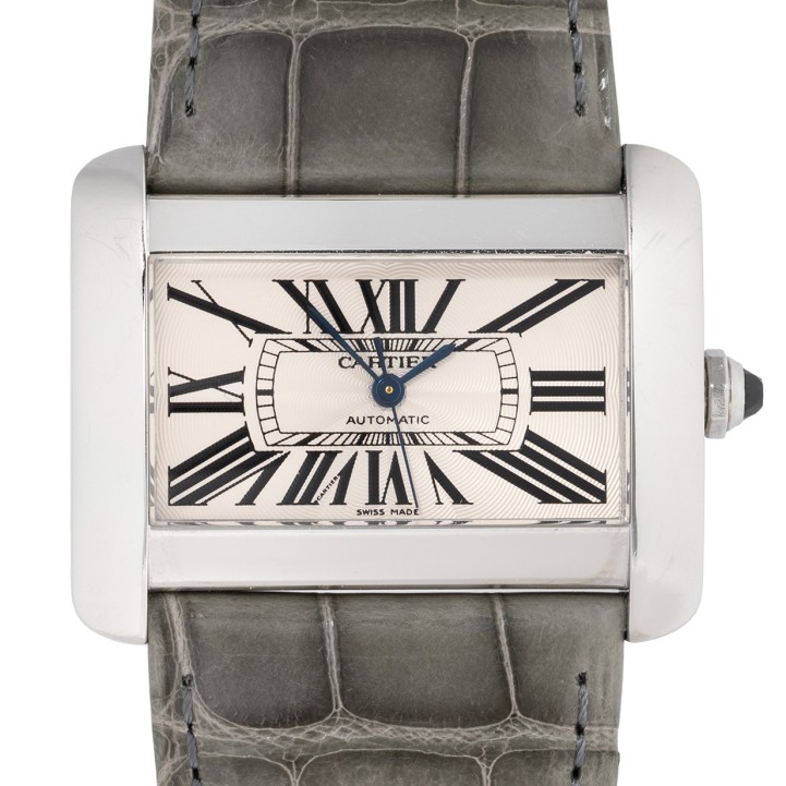 CARTIER Tank Divan Damenuhr, Ref. 2612. Box und Papiere 2007. 