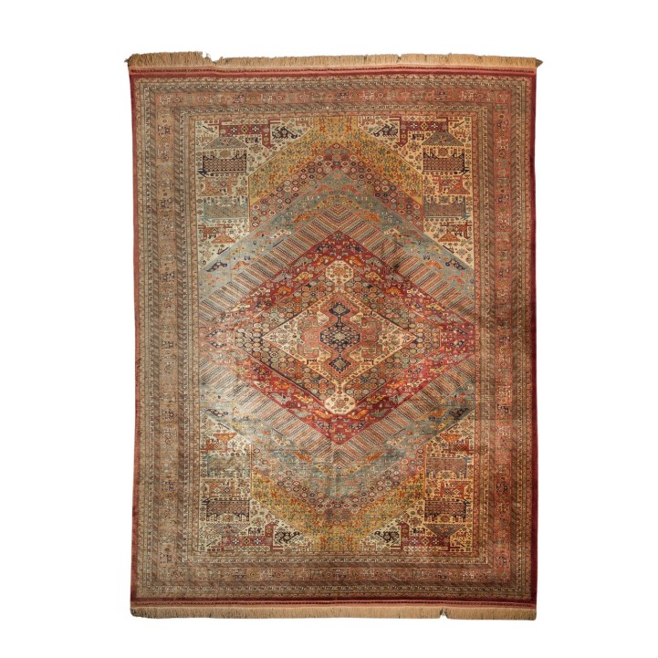 Orientteppich aus Seide. "GHASHGHALI-MASHHAD", 400x300 cm. 