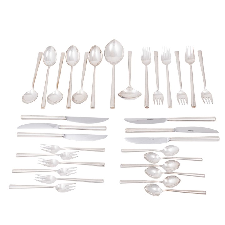 WILKENS, Speisebesteck f. 6 Personen 'Palladio', 925 Silber, 20. Jh. 