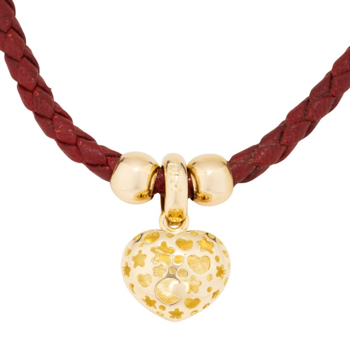WEMPE Herzanhänger mit Brillanten zus. ca. 0,2 ct,  