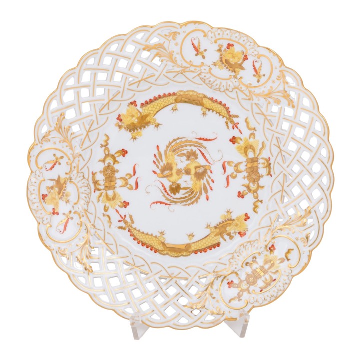 MEISSEN Teller 'Reicher, Gelber Drache', 1880-1924, 