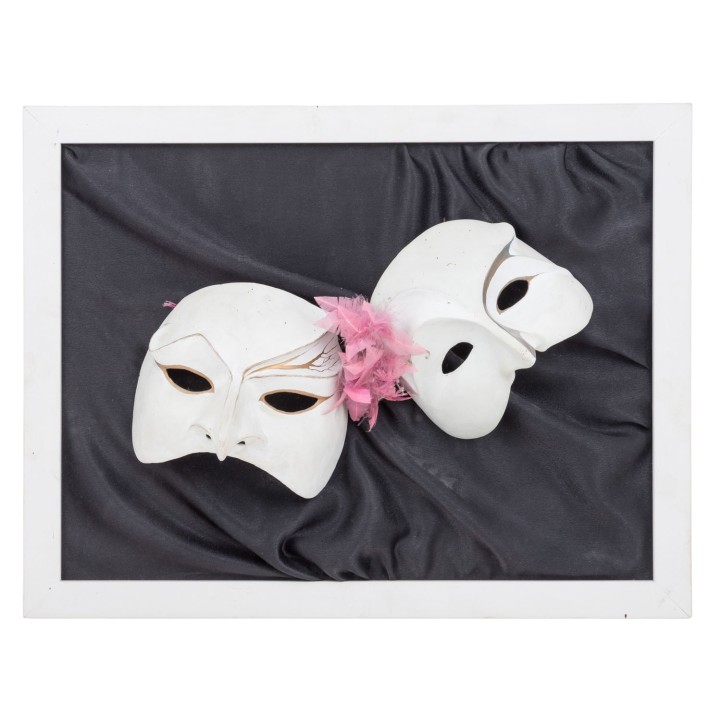 2 VENEZIANISCHE MASKEN, 20. JH., 