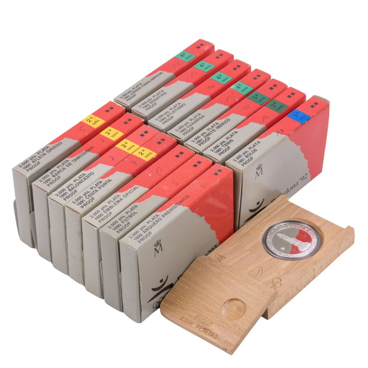 Sammlung Spanien - 15 x 2.000 Pesetas Olympische Spiele 1992' 