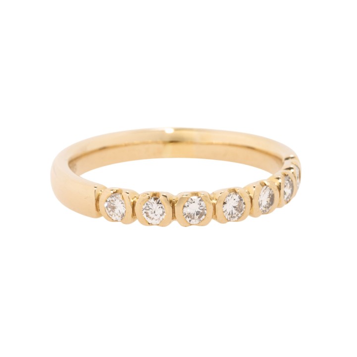 MEISTER Memoire-Ring mit 7 Brillanten, 