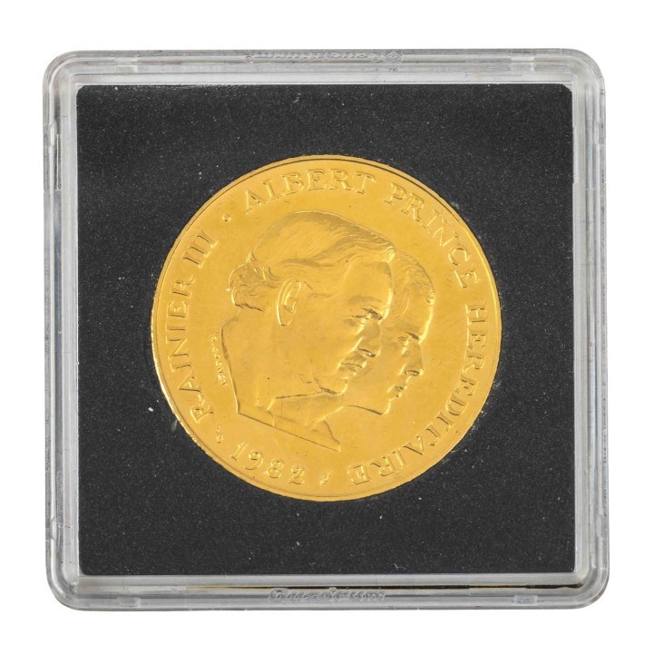Monaco /GOLD - 100 Francs 1982 Rainier III. – Thronfolger Prinz Albert – Essai 