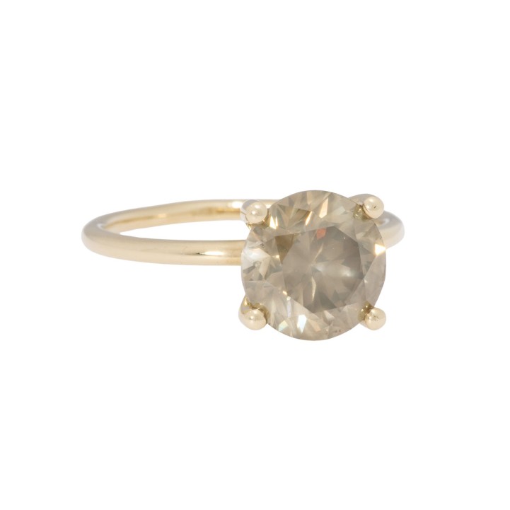 Solitärring mit Brillant von 3,57 ct,  