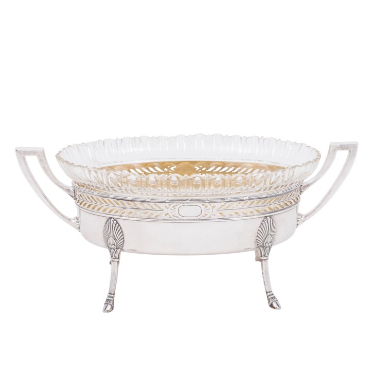 WILKENS Große Jardinière, 800 Silber, 19./20. Jh., 