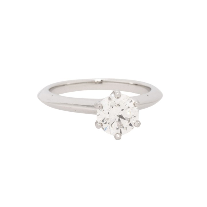 TIFFANY&CO. Solitärring mit Brillant 1,00 ct (grav.), 