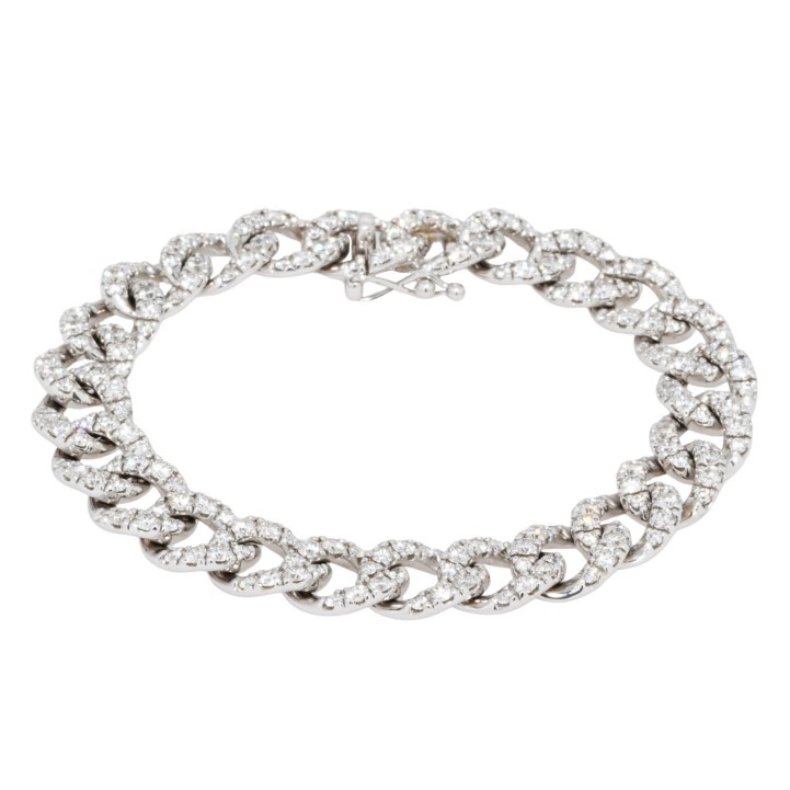 Panzer-Brillantarmband mit zus. 6,35 ct.  
