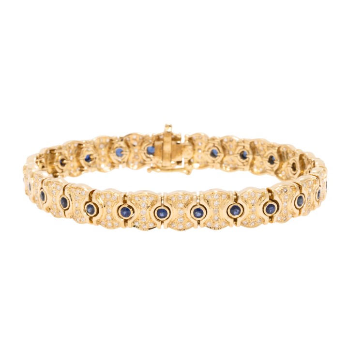 Armband mit 24 Saphiren,  