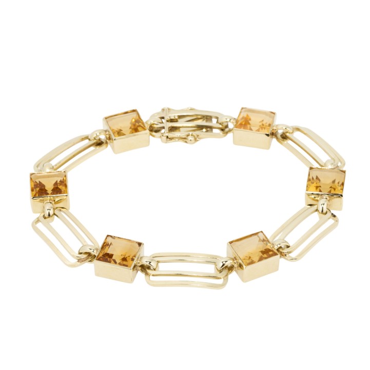 Armband mit 6 Citrinen,  