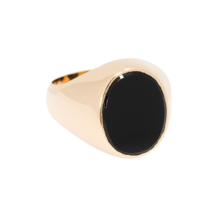 Siegelring mit ovalem Onyx, 
