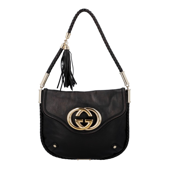 GUCCI Schultertasche 'BRITT TASSEL'. 
