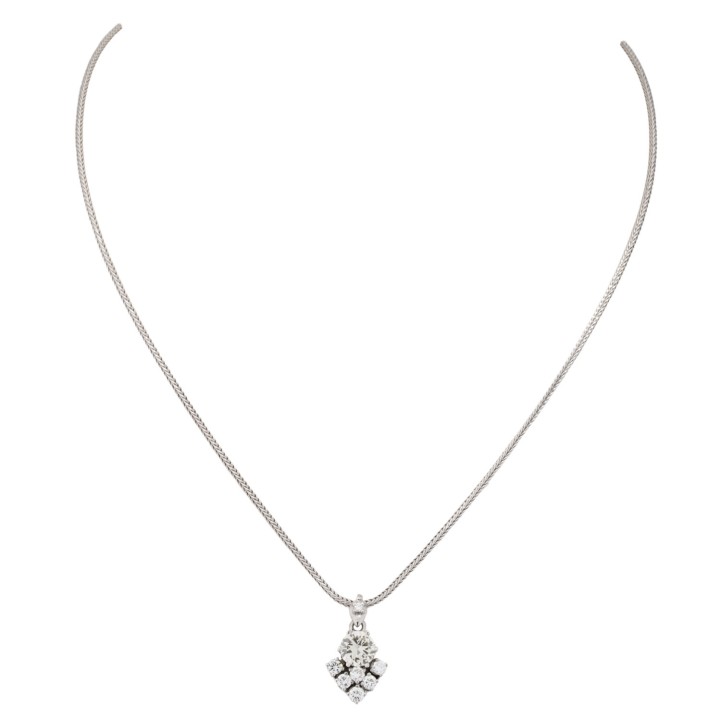 Kette mit Brillantanhänger,  