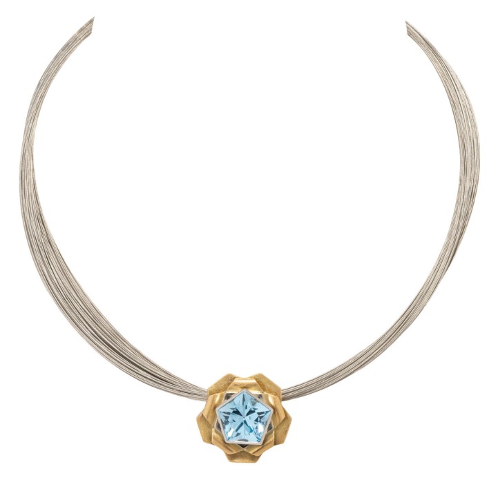 Collier mit Blautopas,  