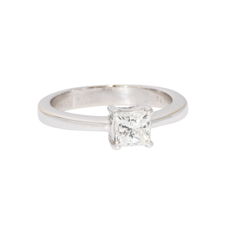 Solitärring mit Diamant von 0,70 ct (punz.),  