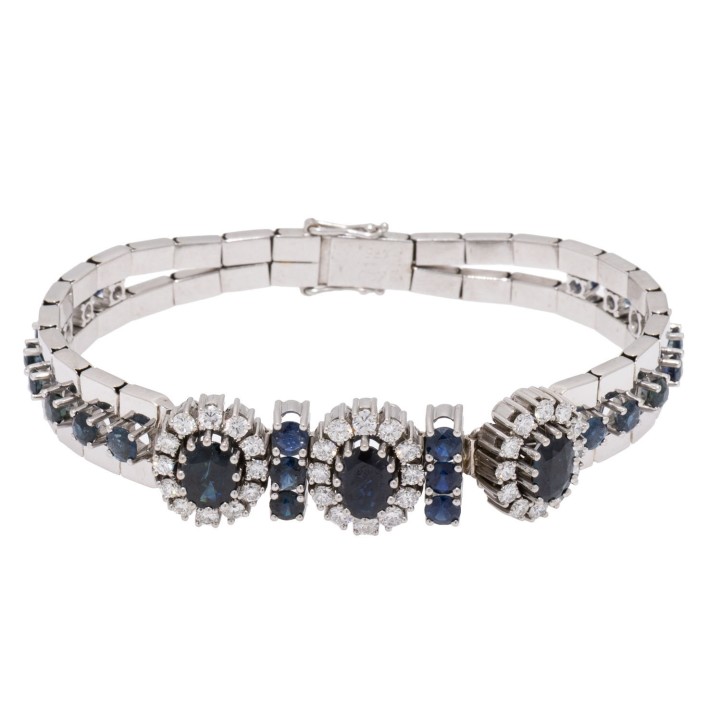 Armband mit Saphiren von ca. 8,20 ct (grav.)  