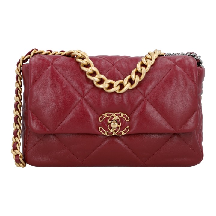 CHANEL Schultertasche '19 GROSSE TASCHE', Koll.: 2021. 